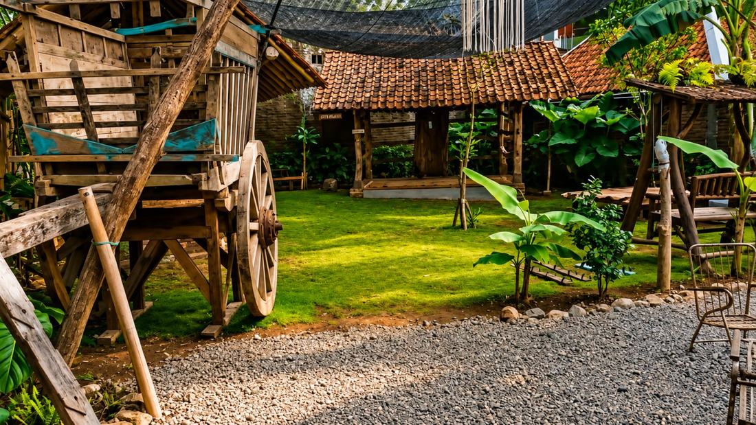 Pedati tua di halaman Dusun Deliek